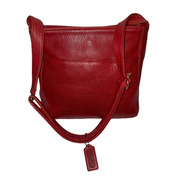 Coach Vintage Sonoma Convertible Crossbody Bag 4924 Red Pebbled Leather C/Rica - Picture 15 of 15